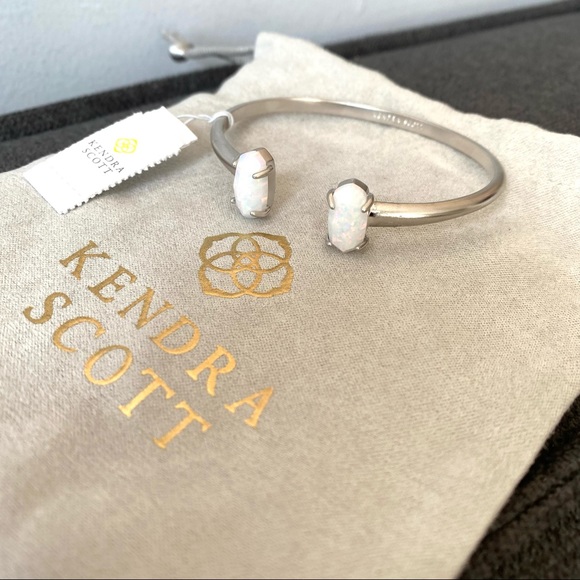 NEW Kendra Scott rhodium mother of pearl cuff bracelet - Picture 5 of 8